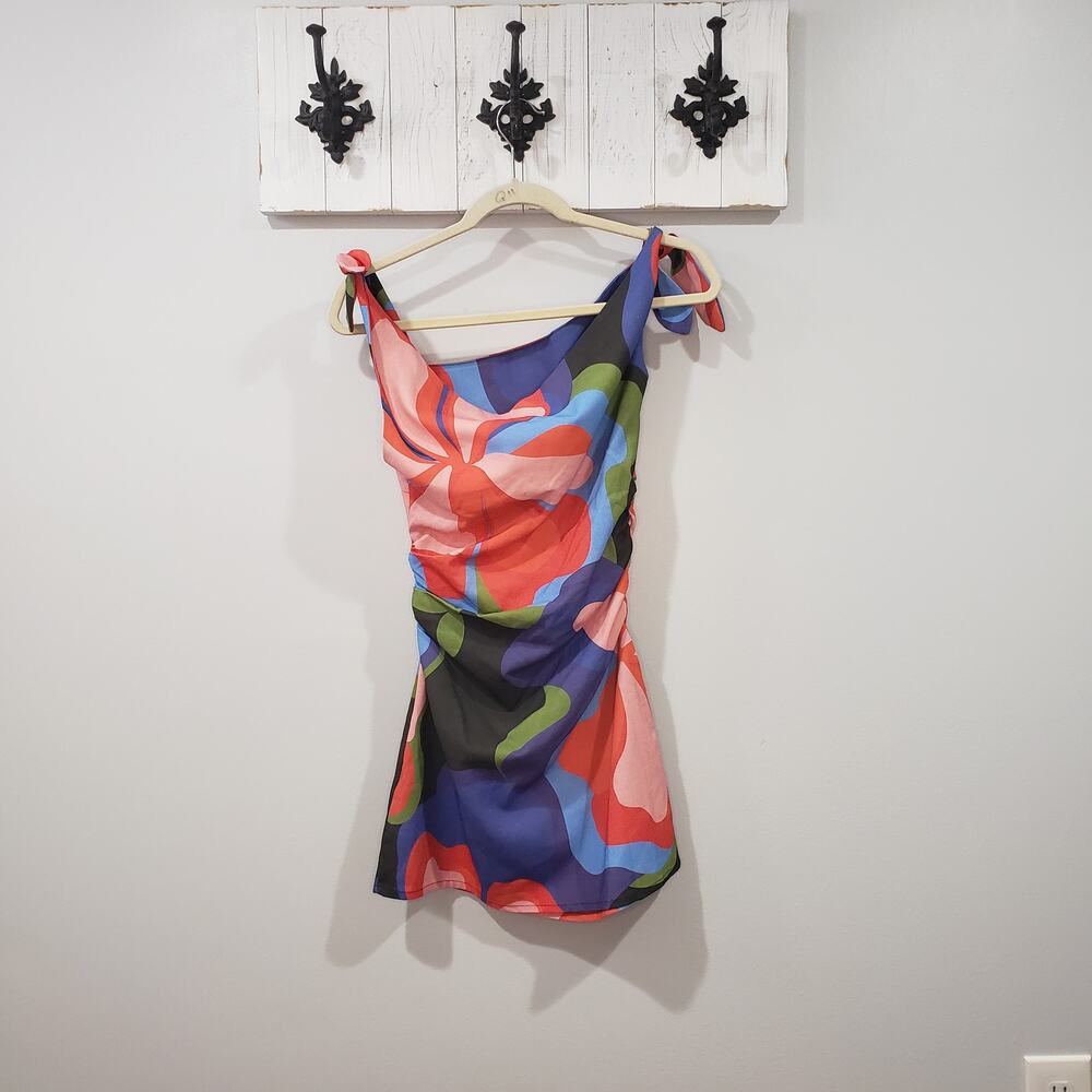 Peppermayo Amazonia Floral Fantasy Linen Mini Dress Size 4 NWT - Picture 3 of 6
